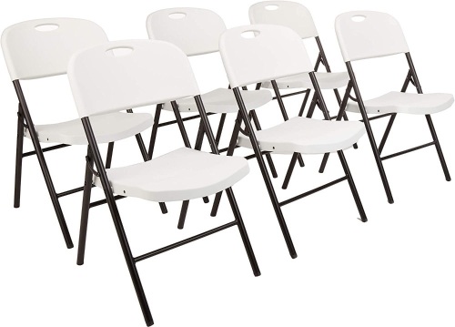 Amazon Basics Folding Plastic Chair with 350-Pound Capacity - 6-Pack - Lot 5503