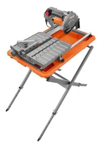 9 Amp Corded 7 in. Wet Tile Saw with Stand - Lot 31