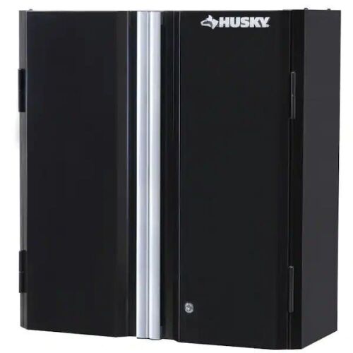 24-Gauge Steel Wall Mounted Garage Cabinet - Black - Lot 45