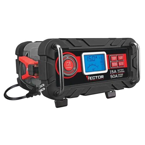 15 Amp Automatic 12V Battery Charger with 50 Amp Engine Start and Alternator Check - Lot 141