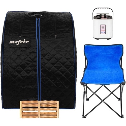 mefeir 2L Steam Sauna Portable Home Spa w/Enlarged Folding Chair  - Lot 296