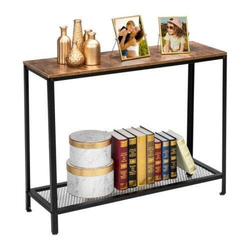 2-Tier Industrial Console Table - Lot 1161