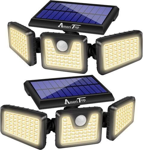 2-Pack of Solar-Powered Motion Sensor Lights - Lot 759