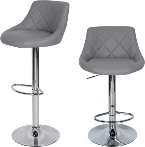 Set of (2) Counter Height Bar Stools - Gray - Lot 292