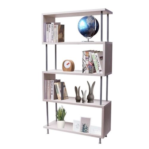 4-Shelf Bookcase - Light Beige, Cosmetic Damage - Lot 252