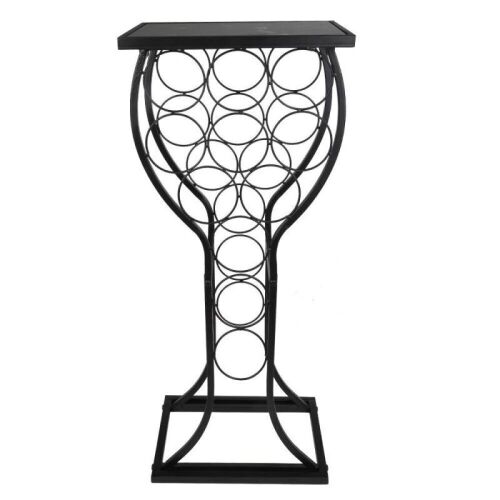 6-Tier 11-Bottle Wine Rack - Black - Lot 961