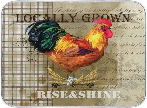 Lot of (6) Rooster Dish Drying Mats - Lot 904