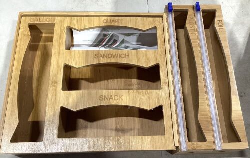 Food Storage Bag Organizers Made of Bamboo - Lot 371