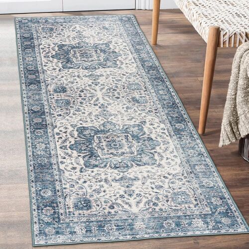 2'6"x'8 Vintage Bohemian Medallion Rug - Blue - Lot 753
