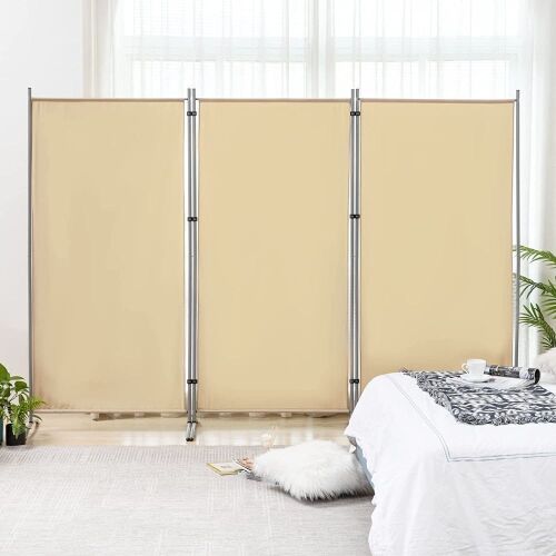 3-Panel Room Divider - Beige - Lot 900
