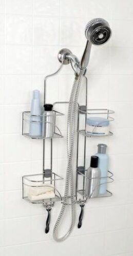 Lot of (2) Expandable Shower Caddies - Gray - Lot 910