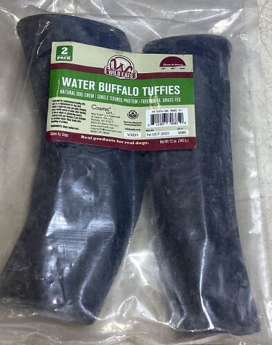 Lot of 2-Pack Water Buffalo Tuffies Natural Dog Chew - Lot 606