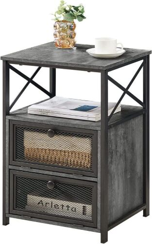 24" Night Stand - Charcoal Gray - Lot 758