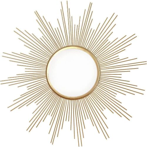 24" Large Gold Sunburst Wall Mirror - Lot 768