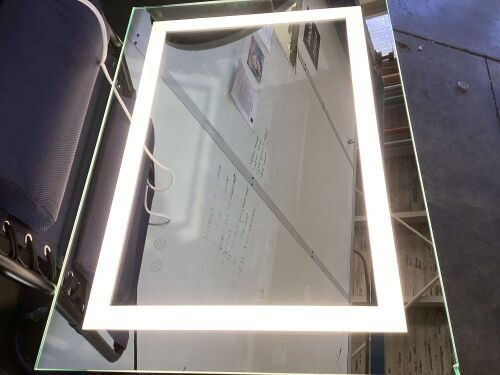 Wall-Mounted LED Bathroom Mirror - Lot 449