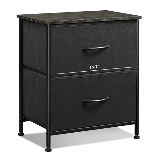 Set of (2) Nightstands - Charcoal Black - Lot 864