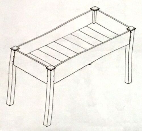 48"x24 Elevated Wood Planter - Gray - Lot 349