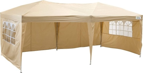 GOUTIME 10x20 Pop up Canopy Party Event Tent, Beige  - Lot 62