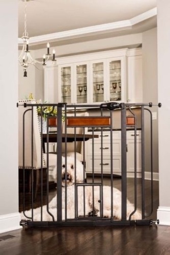 Carlson Pet Products Home Design Extra Tall Gate with Small Pet Door  - Lot 1123