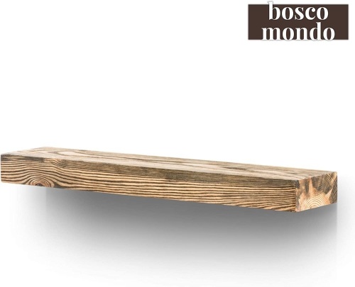 BoscoMondo 72" Solid Wood Rustic Wall Mounted Floating Shelf - No Hardware  - Lot 255