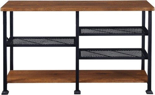 5 Tier Industrial Console Sofa Table with Storage Shelf, 55 Inch - Lot 263