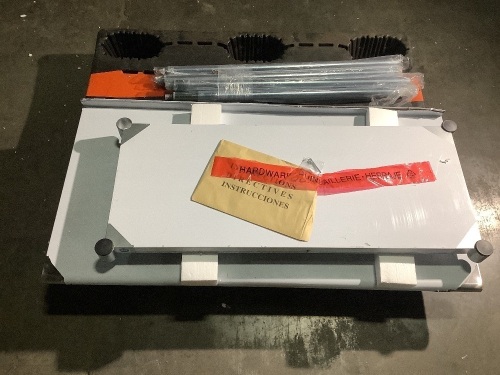 ROCKPOINT Stainless Steel Table for Prep & Work with Backsplash 48x24 Inches - Missing Hardware   - Lot 208