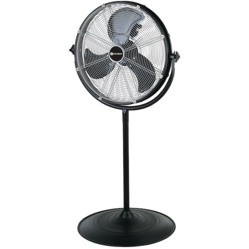 Utilitech  20-in 3-Speed Indoor or Outdoor Black Pedestal Fan - Missing Hardware - Lot 582