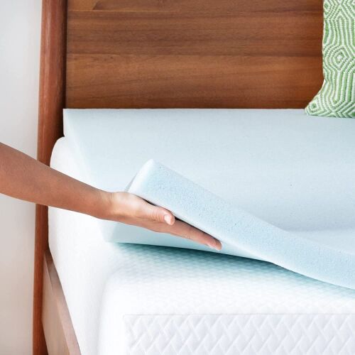 Linenspa 2 Inch Gel Infused Memory Foam Mattress Topper, Full  - Lot 1081