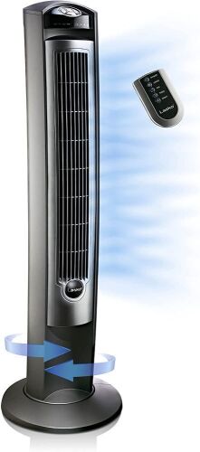 Lasko Portable Electric 42" Oscillating Tower Fan with Nighttime Setting, Timer and Remote Control  - Lot 148