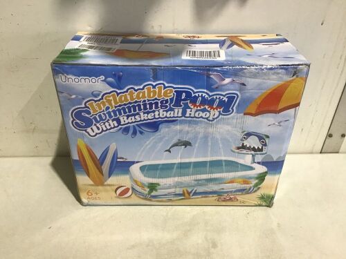 Inflatable Swimming Pool with Basketball Hoop  - Lot 158