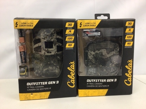 Lot of (2) Outfitter Gen 3 Trail Cameras, E-Commerce Return, Untested - Lot 260
