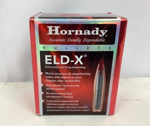 Hornady ELD-X Rifle Bullets(100ct) - 7mm - 150 Grain - .284, E-Commerce Return, SOLD AS IS - Lot 361