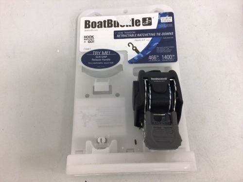 1" Mini Transom Retractable Ratcheting Tie Downs, E-Commerce Return - Lot 511