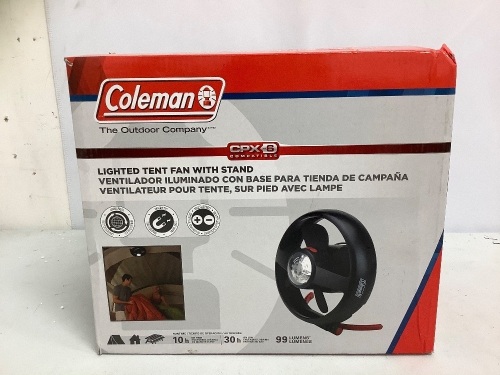 Coleman Lighted Tent Fan, E-Commerce Return, Sold as is - Lot 319