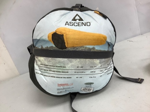 Ascend Sleeping Bag, E-Commerce Return, Sold As Is - Lot 389
