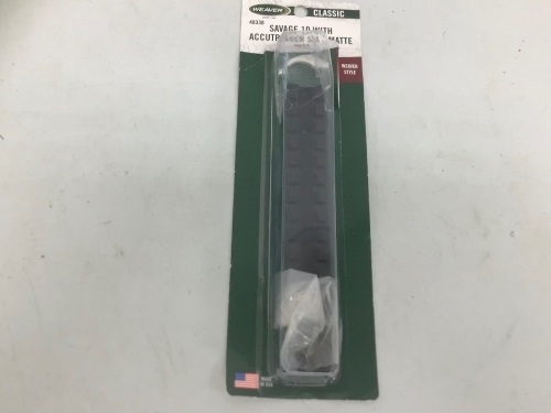 Weaver Multi-Slot Base - Savage 10 With Accutrigger S/A Matte 431T, E-Commerce Return, Sold as is - Lot 664