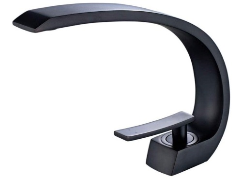 Wovier Matte Black Bathroom Sink Faucet with Supply Hose - Lot 146