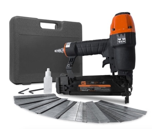 WEN 61723K 18-Gauge 3/8-Inch to 2-Inch Brad Nailer with Carrying Case and 2000 Nails - Lot 165