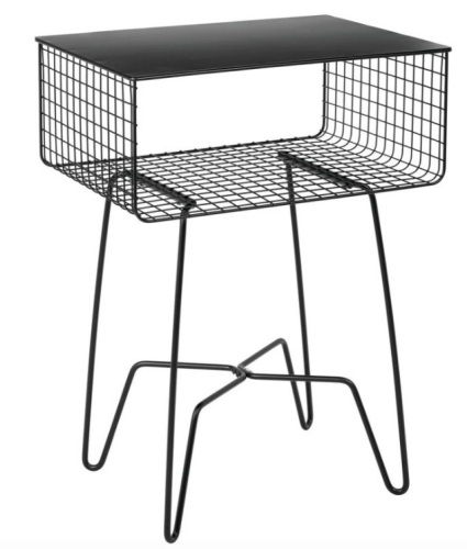 mDesign Modern Farmhouse End Table, Metal Wire Storage Shelf - Lot 178