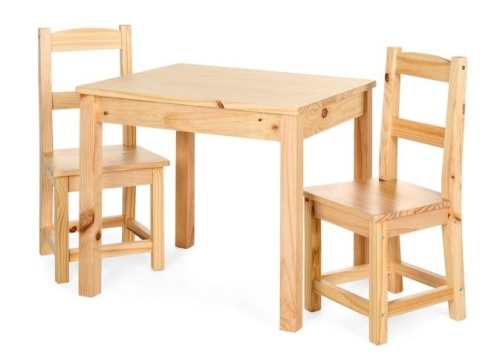 3-Piece Kids Multipurpose Wooden Activity Table Furniture Set - Lot 194