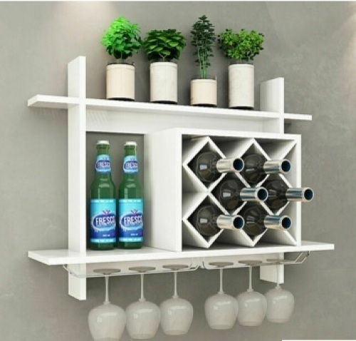 Wall Mounted Wine Rack Shelf, Appears New/Box Damaged - Lot 316