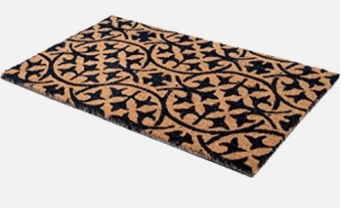 Fab Habitat Non Slip Doormat, Blue Tile - Lot 562