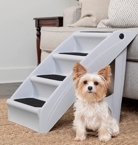 PetSafe CozyUp Folding Dog Stairs, Gray - Lot 602