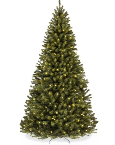 Pre-Lit Artificial Spruce Christmas Tree w/ Foldable Metal Base, 4.5ft - Lot 591