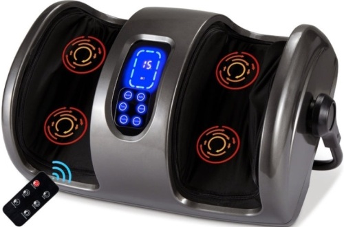 Reflexology Shiatsu Foot Massager w/ High-Intensity Rollers, Gray - Lot 575