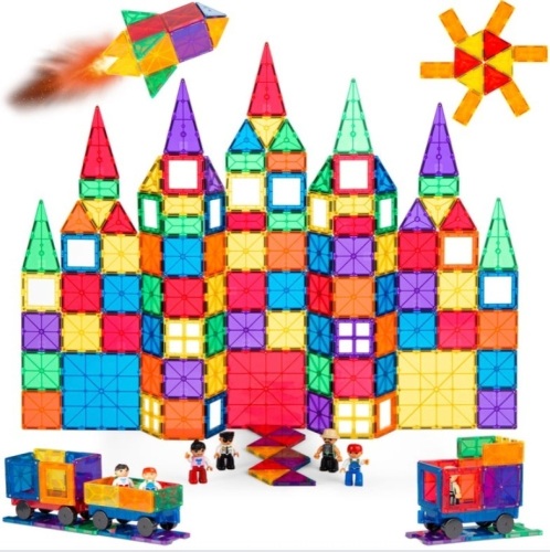 265-Piece Kids Magnetic Tiles STEM Construction Toy Building Block Set - Lot 237