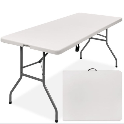 6ft Portable Folding Plastic Dining Table w/ Handle, Lock - Lot 668