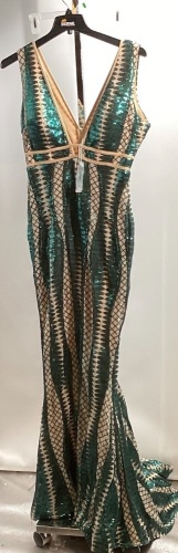 Rosedress Sequined Evening Gown w/ Train, XL - Lot 252
