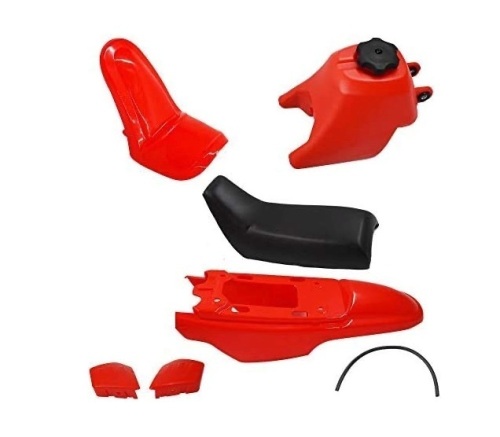 Plastic Fender Body Seat Gas Tank Kit for Yamaha PW50 PY50 red - Lot 255