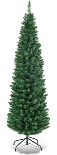5 ft. PVC Unlit Artificial Slim Pencil Christmas Tree with Stand - Lot 308